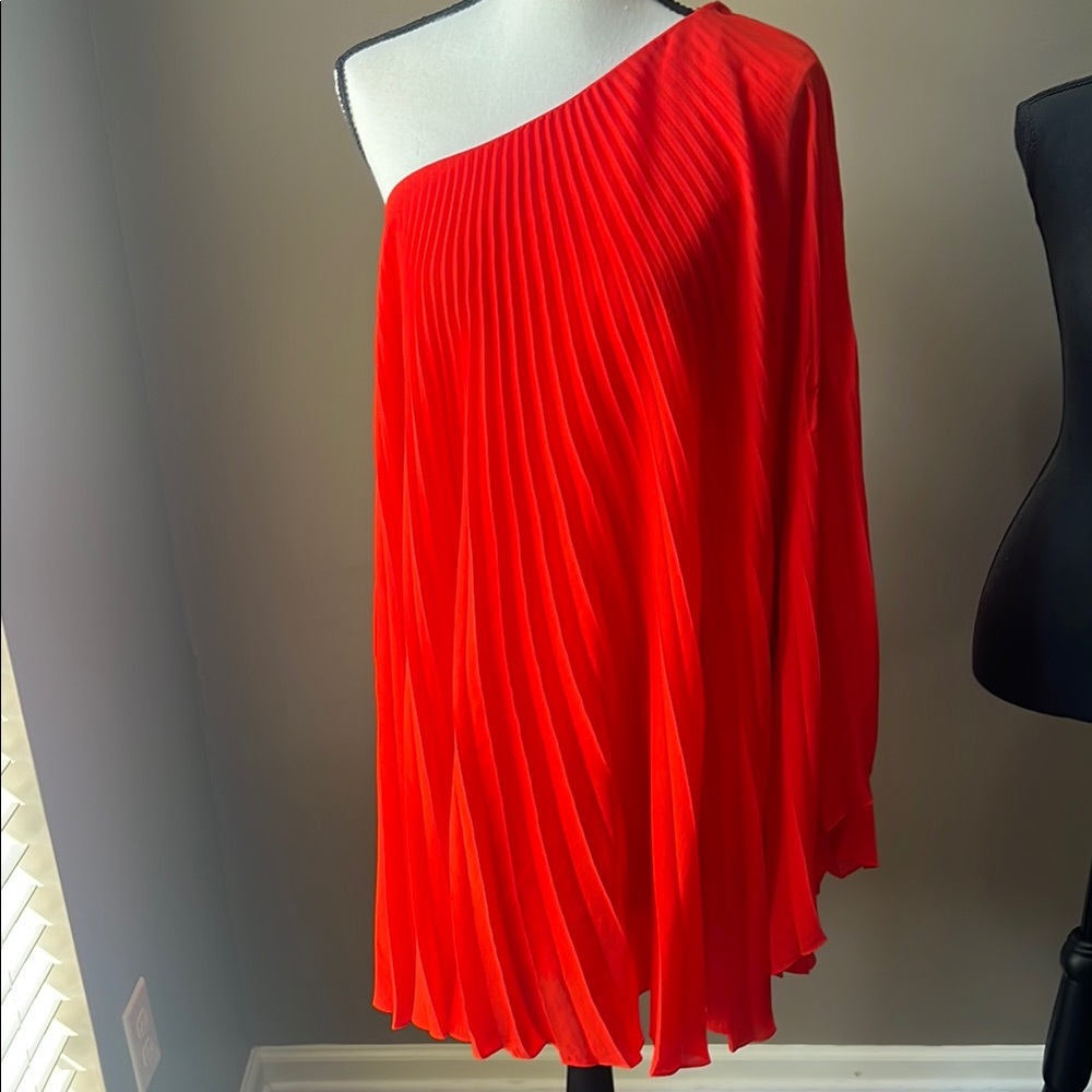 Milly Orange One Shoulder Dress